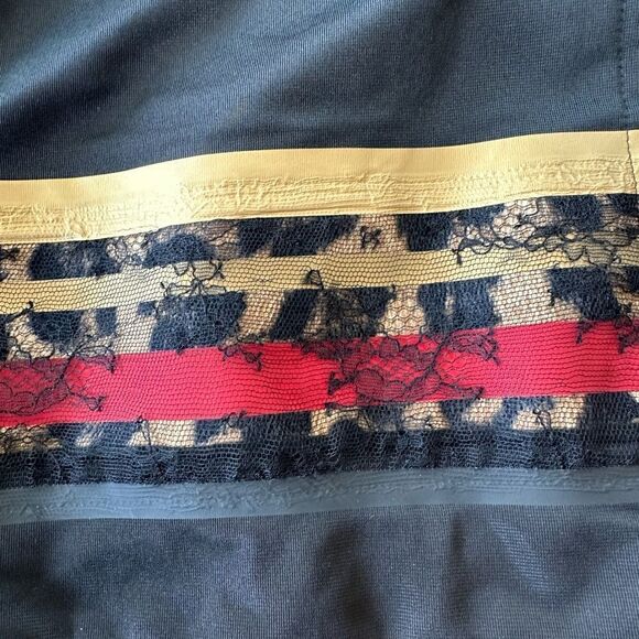 Roberto Cavalli, black red and gold zip up three-quarter sleeve jacket - Picture 7 of 17